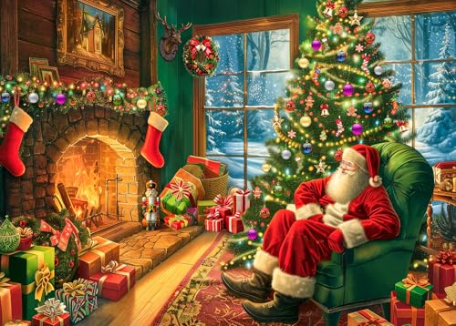 2024 Weihnachten Puzzle Puzzles 1000 Teile für Erwachsene-Weihnachtsmann Weihnachtspuzzle Erwachsene 1000 Teile Puzzles 2024 Weihnachten Puzzles 1000 Teile für Erwachsene Festival Puzzle von CHengQiSM