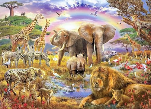 CHengQiSM Wild Animal Jigsaw Puzzle 1000 Teile für Erwachsene - Hard Impossible Adult Puzzle - Home Room Decoration (70.0 cmx 50.0 cm) von CHengQiSM