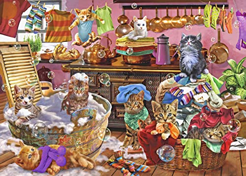 Jigsaw Puzzles 1000 Teile für Erwachsene Tiere Jigsaw Puzzle Bubble Cats Puzzle 1000 Teile DIY Herausfordernde Puzzles für Erwachsene für Freunde Familie Lustiges Puzzle von CHengQiSM