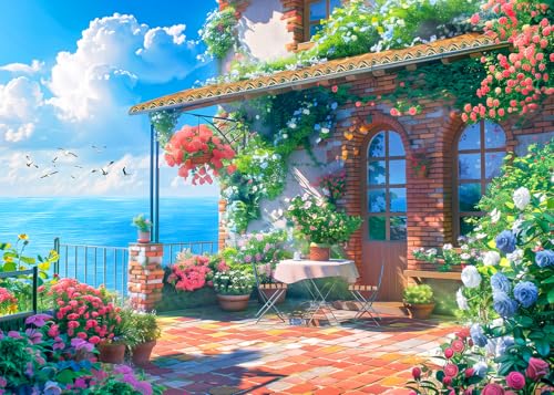 Puzzle 1000 Teile-Ferienhaus mit Meerblick Puzzles für Erwachsene Landschaft Puzzel Natürliche Szene Puzzles für Erwachsene Teens Kinder Interaktives Spielzeug Gehirn Teaser Puzzle 1000 Teile-Ferienhaus mit Meerblick Puzzles für Erwachsene Landschaft Puzzel Natürliche Szene Puzzles für Erwachsene Teens Kinder Interaktives Spielzeug Gehirn Teaser von CHengQiSM