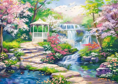 Puzzle 1000 Teile-Pavillon der Wasserfallblume Puzzles für Erwachsene Landschaft Puzzel Natürliche Szene Puzzles für Erwachsene Teens Kinder Interaktives Spielzeug Gehirn Teaser Puzzle 1000 Teile-Pavillon der Wasserfallblume Puzzles für Erwachsene Landschaft Puzzel Natürliche Szene Puzzles für Erwachsene Teens Kinder Interaktives Spielzeug Gehirn Teaser von CHengQiSM