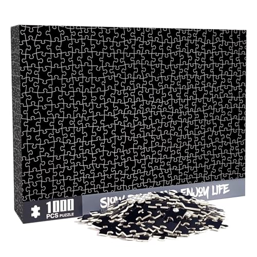 Puzzle 1000 Teile für Erwachsene, Leere Reines Schwarzes Puzzles, Hölle Schwierigkeitsgrad, Schwierige Herausforderung, Einfarbig Puzzles Geschenke für Jugend und Puzzle-Liebhaber Puzzle 1000 Teile für Erwachsene, Leere Reines Schwarzes Puzzles, Hölle Schwierigkeitsgrad, Schwierige Herausforderung, Einfarbig Puzzles Geschenke für Jugend und Puzzle-Liebhaber von CHengQiSM