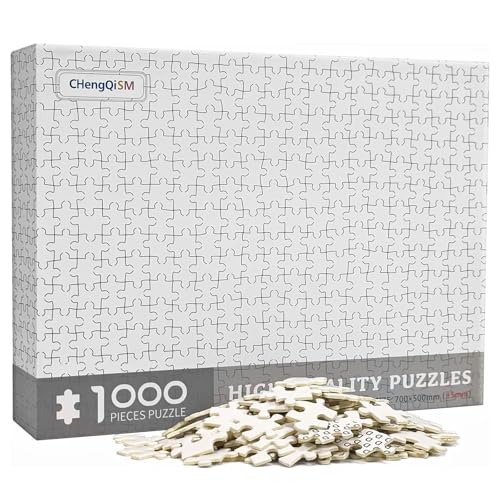 Puzzle 1000 Teile für Erwachsene, Leere Reinweißes Puzzles, Schwierige Herausforderung, Hölle Schwierigkeitsgrad, Einfarbig Puzzles Geschenke für Jugend und Puzzle-Liebhaber Puzzle 1000 Teile für Erwachsene, Leere Reinweißes Puzzles, Schwierige Herausforderung, Hölle Schwierigkeitsgrad, Einfarbig Puzzles Geschenke für Jugend und Puzzle-Liebhaber von CHengQiSM