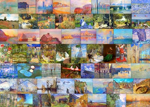 Puzzle Puzzles 1000 Teile Claude Monet Sammlung Puzzles Für Erwachsene 1000 Teile Monet Galerie Puzzles für Erwachsene Puzzle Berühmte Malerei 1000 Teile Puzzles Kunstwerk 1000 Teile Puzzles von CHengQiSM