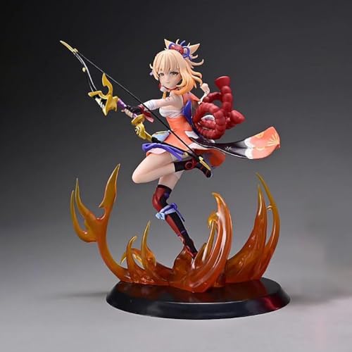 CHiHuol 24 cm Genshin Impact Yoimiya Anime-Actionfigur, PVC-Spielzeugfigur, Modell, Dekoration, Statue, Geschenke, Sammlerstücke von CHiHuol