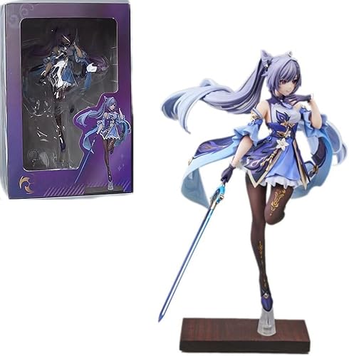 CHiHuol 27 cm Genshin Impact Keqing PVC Sammelspiel Actionfigur Charakter Modell Anime Spielzeug von CHiHuol