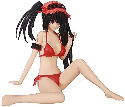 CHiHuol Anime Girl Figure Limited Edition Anime Date A Live Tokisaki Kurumi Beautiful Girl's Seated Removable Swimsuit Ver. Beautiful Girl PVC Action Figures Model Adult Toy Doll Ornament Statue Birth von CHiHuol