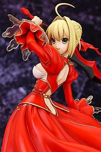 CHiHuol Anime Girl Figure Limited Edition Japanese Anime Fate Stay Night Fate/Extra Ver. Red Saber Action Figure Pretty Girls Decoration 23CM Adult Toy Figure Ornament Models Figurines Collectibles von CHiHuol