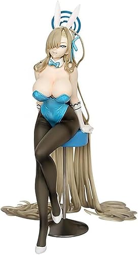 CHiHuol Asun Bunny Girl Figur aus PVC, umweltfreundliche Materialien, geeignet für Zuhause, Büro, Schreibtisch, dekorative Ornamente, Spielzeug, 28 cm, Blau von CHiHuol