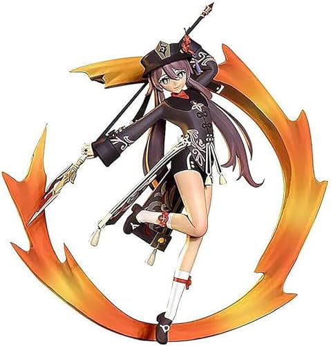 CHiHuol Genshin Impact Hu Tao Anime-Actionfigur, PVC, Spielzeug, Modell, Dekoration, Statue, Geschenke, Sammlerstücke (Hocken), 24 cm von CHiHuol