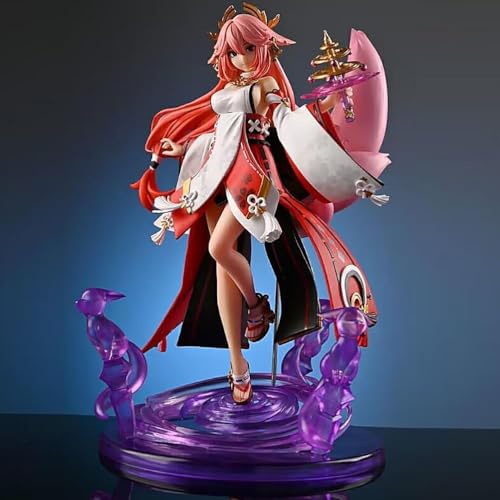 CHiHuol Genshin Impact Yae Miko, Anime-Actionfigur, PVC, Spielzeug, Figur, Modell, Dekoration, Statue, Geschenke, Sammlerstücke, 24 cm von CHiHuol