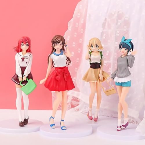 CHiHuol Rent A Girlfriend Ruka Sarashina PVC-Statue, Anime-Action-Figuren, 18 cm, 4 Stück von CHiHuol