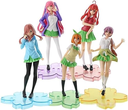 CHiHuol The Quintessential Quintuplets Actionfiguren, Anime-Modellstatue, PVC, umweltfreundliche Materialien, geeignet für Zuhause, Büro, Schreibtisch, dekorative Ornamente, Spielzeug, 18 cm, 5 Stück von CHiHuol