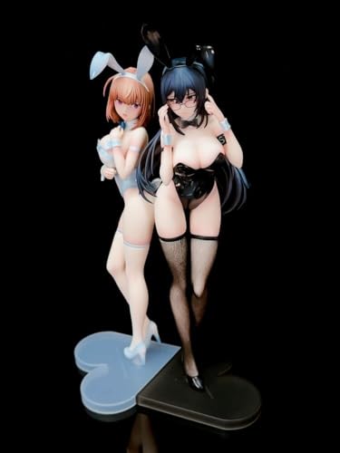 CHiHuol Weiß & Schwarz - 1/6 Hasenmädchen-Figur/Hentai-Figur/Anime-Statue/Sammlerstück-Modell/bemalte Charakter-Wohnkultur/Modell/Puppe/Geschenk, 31 cm (kombinierter Kauf) von CHiHuol