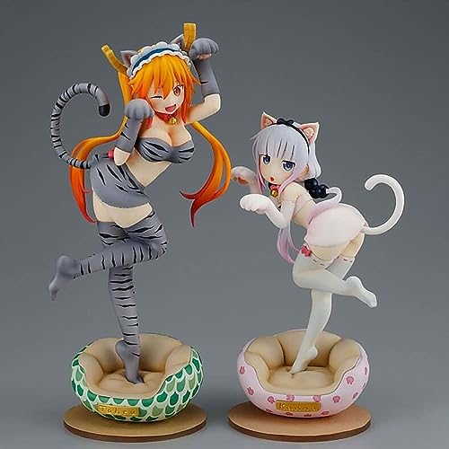 Miss Kobayashi's Dragon Maid Tohru 27 cm Kanna Kamui 21 cm PVC-Sammelspiel Statue Actionfigur Charaktermodell Anime-Spielzeugfigur (Farbe: Mehrfarbig) von CHiHuol