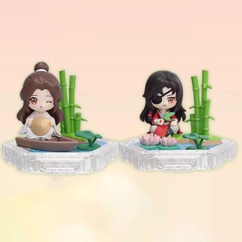 Xie Lian & Hua Cheng-Figur, 10 cm, PVC-Statue, Anime-Figuren, Actionfigur, Modellsammlung, Puppe, Dekoration, Spielzeug, Geschenk (Größe: transparent) von CHiHuol