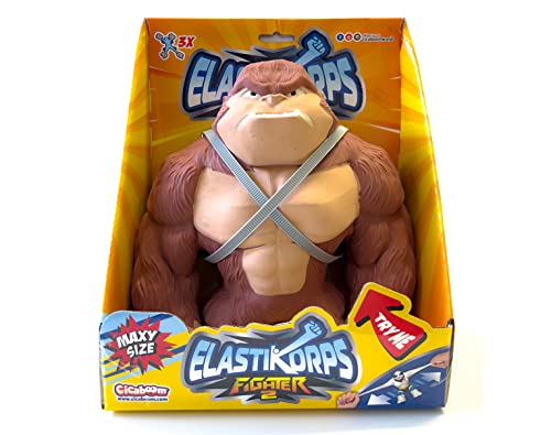 CICABOOM - Maxy Gilla - Gorilla ausziehbares Spielzeug (23 cm x 2 kg) - Elastikorps Fighter 2 - Geschenkidee für Kinder (braun) von CICABOOM