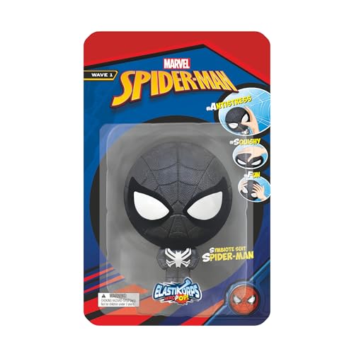 CICABOOM Elastikorps HeroPop 10 cm – erweiterbare Marvel Figur – Spider-Man-Symbiote – Schwarz von CICABOOM