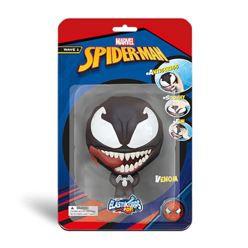 CICABOOM Elastikorps HeroPop 10 cm – erweiterbare Marvel Figur – Venom, schwarz von CICABOOM