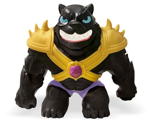 CICABOOM - Maxy Dark Panther - Dehnbarer elastischer Tiger mit abnehmbarer Rüstung (23 cm x 2 kg) - Elastikorps Fighter Extra Force - Geschenkidee für Kinder (Schwarz) von CICABOOM