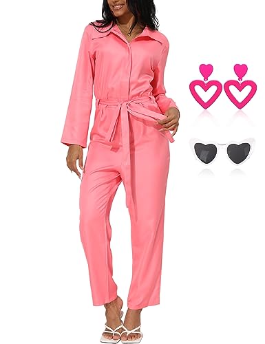 CICOCI Erwachsene Rosa Jumpsuit Frauen Bachelorette Outfit Film Kostüm Overalls Lange Ärmel Halloween Cosplay von CICOCI