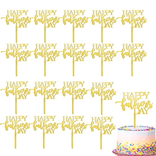 18 Stück Acryl Happy Father's Day Cake Topper Happy Mother's Day Cake Topper Dekoration für Vatertag Geburtstag Kuchen Dessert Party Dekoration Supplies von CIEOVO