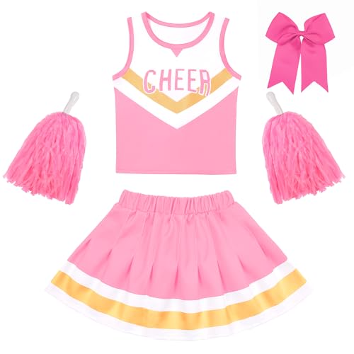 CIFITERY Cheerleader-Outfit für Mädchen, Cheerleader-Kostüm für Kinder, Cheerleader-Geschenke, Halloween, Cosplay von CIFITERY