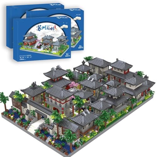 CIJINAY Modular Haus Bausteine, 5650 Suzhou Garden Klemmbausteine Chinesische Architektur Bausatz, MOC Architecture Model Building Kits, Spielzeug Geschenke für Kinder Erwachsene von CIJINAY