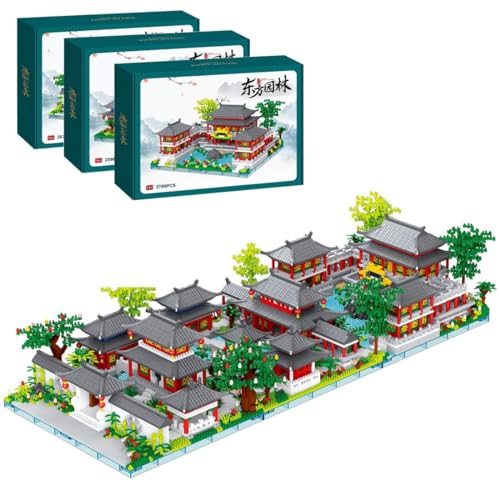 CIJINAY Modular Haus Bausteine, 2678 Suzhou Garden Klemmbausteine Chinesische Architektur Bausatz, MOC Architecture Model Building Kits, Spielzeug Geschenke für Kinder Erwachsene (137+138+139) von CIJINAY