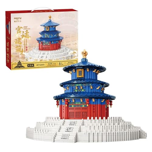 CIJINAY Modular Haus Bausteine, 3230 Klemmbausteine Chinesische Architektur Himmelstempel (in Peking) ModellBausatz, MOC Architecture Model Building Kits, Spielzeug Geschenke für Kinder Erwachsene von CIJINAY