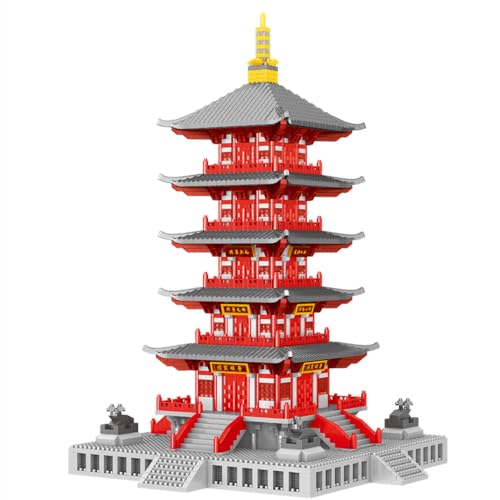 CIJINAY Modular Haus Bausteine, 3999 Klemmbausteine Chinesische Architektur Hanshan-Tempel ModellBausatz, MOC Architecture Model Building Kits, Spielzeug Geschenke für Kinder Erwachsene von CIJINAY
