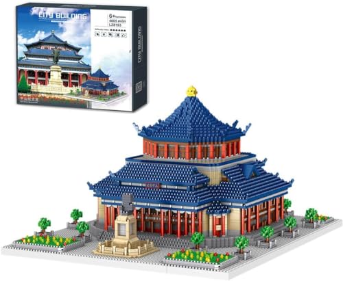 CIJINAY Modular Haus Bausteine, 4605 Klemmbausteine Chinesische Architektur Zhongshan-Gedenkhalle ModellBausatz, MOC Architecture Model Building Kits, Spielzeug Geschenke für Kinder Erwachsene von CIJINAY
