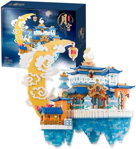 CIJINAY Modular Haus Bausteine, 8008 Guanghan-Palast Klemmbausteine Chinesische Architektur Bausatz, MOC Architecture Model Building Kits, Spielzeug Geschenke für Kinder Erwachsene von CIJINAY