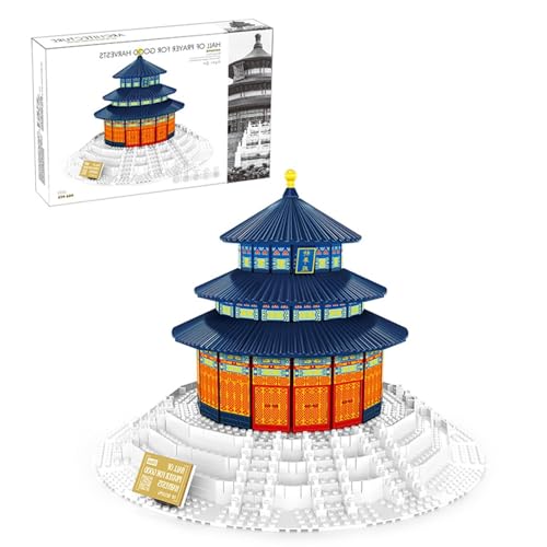 CIJINAY Modular Haus Bausteine, 986 Klemmbausteine Chinesische Architektur Himmelstempel ModellBausatz, MOC Architecture Model Building Kits, Spielzeug Geschenke für Kinder Erwachsene von CIJINAY
