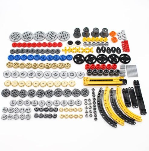 CIJINAY Technik Ersatzteile Set, 213 Teile Technik Getriebe Teile, Technik Teile Steine Bausatz Motor Getriebe Ausrüstung Klemmbausteine Verbinder, Kompatibel mit Lgo Technic von CIJINAY