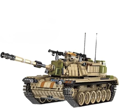 CIJINAY Technik Panzer Bausteine Modell, 1753 Klemmbausteine Panzer Bausatz, Army Militär M60 Magach Main Battle Panzer Bauset Spielzeug für Erwachsene Kinder, Tank Model Building Block Kits von CIJINAY
