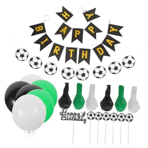 CIMAXIC 1 Satz Dekorationen Für Fußballpartys Latexballon Fußballballons Party-banner Fußballdekorationen Für Partys Papier Colorful von CIMAXIC