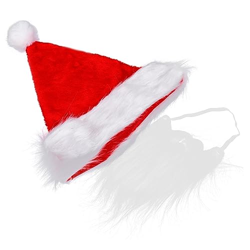 CIMAXIC 1 Satz weihnachtsverkleidung weihnachts verkleidung santa hats Weihnachtshundekostüm Weihnachtskopfbedeckung Santa Cosplay Requisiten-Kits Weihnachtsbedarf Baumwolle und Polyester von CIMAXIC