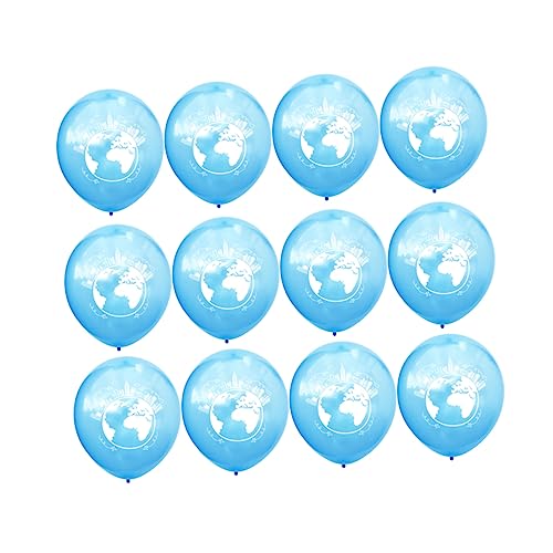 CIMAXIC 100 Stück 12 Latexballons Erde Ballons Ballons Dekoration Ballon Ballondekoration Partyballons Luftballons Für Babypartys Geburtstagsverzierung Sky-blue von CIMAXIC