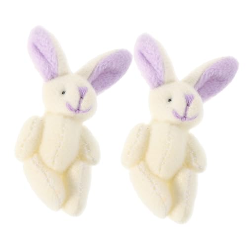 CIMAXIC 2St gemeinsames Kaninchen Puppenbasketball altes Puppenhaus Puppe Hase Gelenkkaninchen Plüschspielzeug Hasenspielzeug für Ostern Osterhasen-Partygeschenke kurzer Plüsch Lavender von CIMAXIC