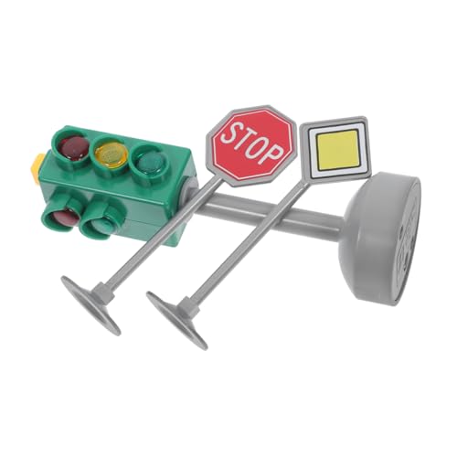 CIMAXIC 3st Verkehrspädagogisches Stoppschild Für Ampel Mini-stoppschild Bremslichtlampe Verkehrsspielzeug Für Zum Bahnübergang Stopplicht Zuglampe Abs von CIMAXIC