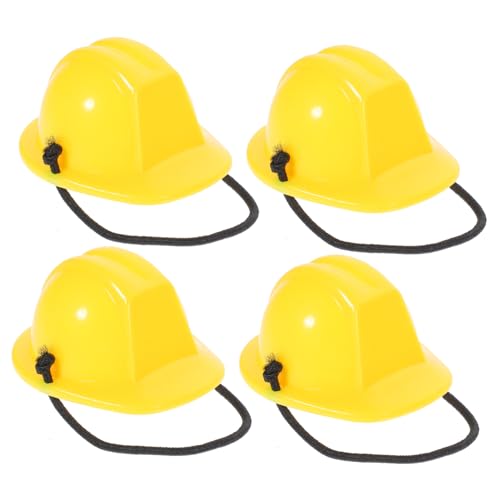 CIMAXIC 4 Stück Helm Auto einstellbar Schwimmkappe realistische Babypuppe puppenzubehör doll Accessories Mini-Sicherheitshut aus Kunststoff Weinflaschenverschluss Abs Yellow von CIMAXIC