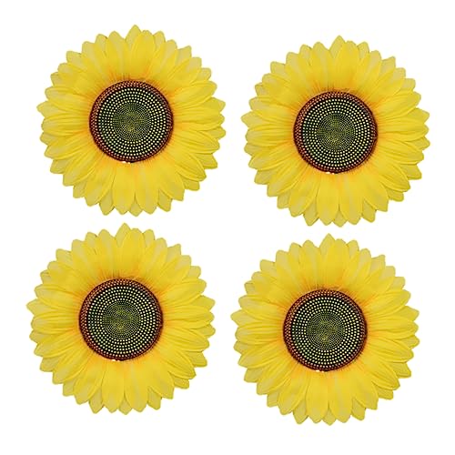 CIMAXIC 4 Stück Tanz Sonnenblumen Künstliche Sonnenblumen Sonnenblumen Hochzeitsdeko Sonnenblumen Gartendeko Sonnenblumen Deko Mini Deko Blumenstrauß Künstliche Kaminsims von CIMAXIC