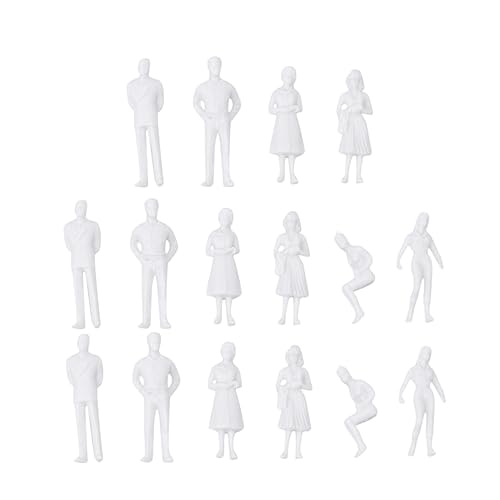 5 Sets Miniatur Figuren Weiße Menschen Modelle Für Puppenhaus Dekoration Lifelike Mini People Modelle 36mm Für Landschaftsgestaltung Und von CIMAXIC