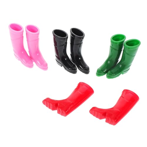 CIMAXIC Miniatur Regenstiefel Für Puppenhaus 8 Teiliges Set Pink Und Dekorative Gummistiefel Für Und Miniatur Garten Dekoration Schuhe Für Fantasievolles von CIMAXIC