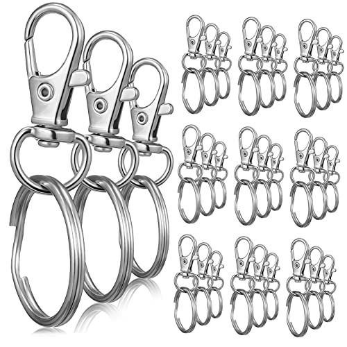 CIMAXIC Schlüsselring Clips Mit Karabinerhaken Edelstahl Schlüsselanhänger Ringe 3 Größen 38mm 35mm 32mm Ideal Für Schlüsselorganisation Und Handwerksprojekte von CIMAXIC