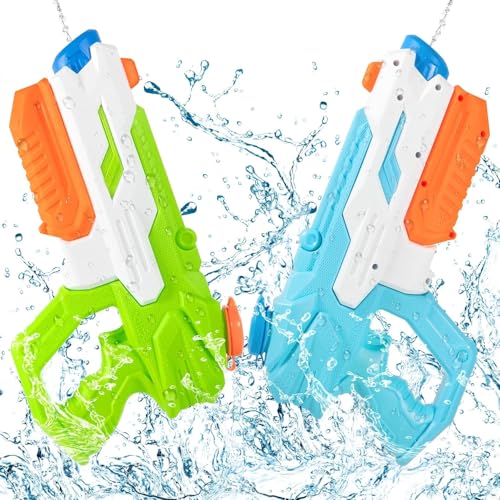 CIRULLI 2 Stück Wasserpistolen 600ML-Wasserpistole große reichweite,Ultimative Wasserschlacht Spaß für Kinder & Erwachsene, wasserspritzpistole Perfekt für Pool,Strand&Garten,Outdoor Wasserspielze von CIRULLI