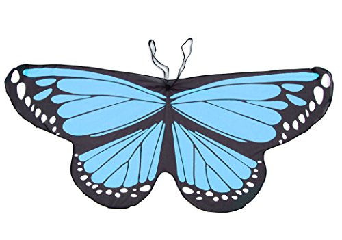 CISMARK Mädchen-Verkleidungen, Chiffon, Schmetterlingsflügel, Halloween-Zubehör, Monarchblau von CISMARK