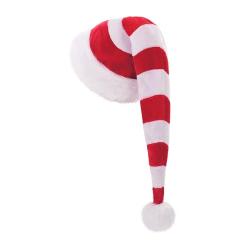 CITÉTOILE Weihnachtsmütze Verlängerte Erwachsene mit Streifen,Plüsch Weihnachtsmütze für Herren und Damen, Santa Clause Mütze für Weihnachtsfeier,Neujahr,Feiertage,Partyzubehör CITÉTOILE Weihnachtsmütze Verlängerte Erwachsene mit Streifen,Plüsch Weihnachtsmütze für Herren und Damen, Santa Clause Mütze für Weihnachtsfeier,Neujahr,Feiertage,Partyzubehör von CITÉTOILE