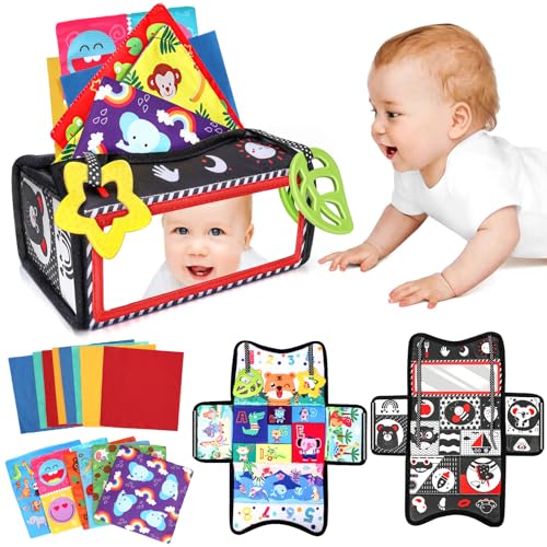 CITSKY Baby Spiegel Montessori Motorik Spielzeug: Geburtstags Geschenke 1 Jahr Mädchen Jungen - Bauchzeit Spielzeug für Babys 0-6 6-12 Monate - Neugeborenen Geschenk für Frühe Entwicklung von CITSKY